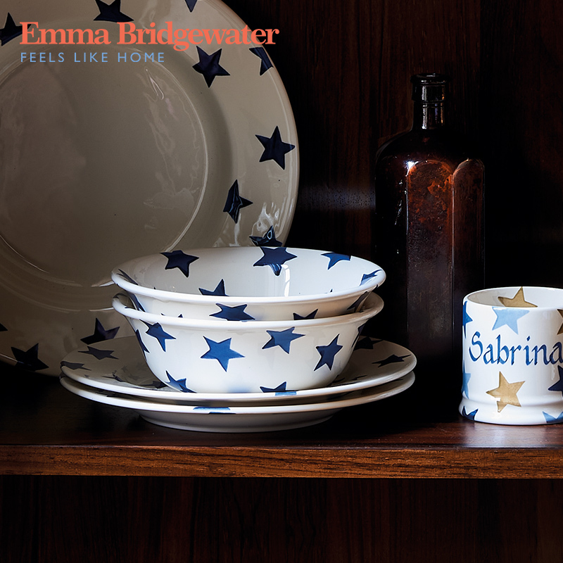Emma Bridgewater Blue Star Cereal Bowl Meal Bowl Tableware Ceramic Bowlemmabrigewater Emma Bridgewater Blue Star Cereal Bowl Meal Bowl Tableware Ceramic Bowlemmabrigewater