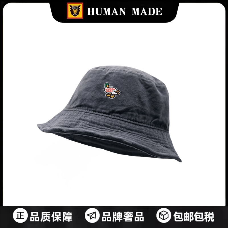Human Made Washed and Distressed Black Fisherman Hat Slimming Look and Face-Showing Small Men and Women Japanese Style Trendy Brand Basin Hat Casual Hat