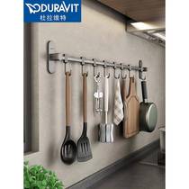 Kitchen hooks punch-free hanging rods kitchen racks spatulas and spoons stainless steel row hooks wall-mounted storage