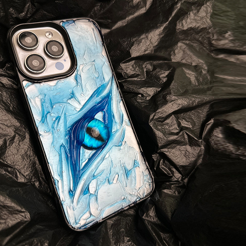 Blue Eye Abstract Painterly iPhone Case