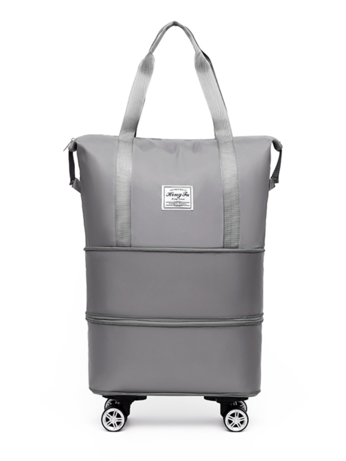 Double-Layer Travel Bag with Wheels, Large-Capacity Luggage Bag, Women's New Foldable Lightweight Storage Bag, Trolley Suitcase