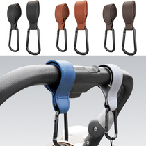 1 2pcs PU Leather Baby Bag Stroller Hook Pram Rotate 360 Deg