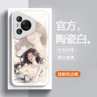 К688 девушка с букетом (краска металлик стекло) серебро