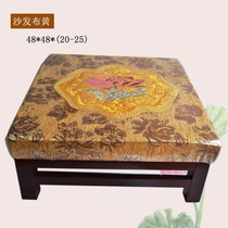 Lotus solid wood Buddhist temple worship stool worship chair Bagua square household stool meditation cushion kneeling pad kowtow pad