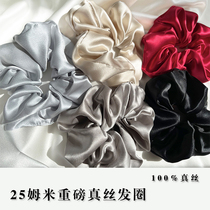 25mm heavyweight silk large intestine hair ring 100% mulberry silk ball headdress headband hair rope hair accessories silk
