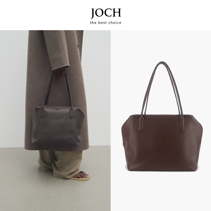Joch New! Simple Row-Style Summer New Model Henri Bag Soft Grained Genuine Leather Saddle Leather Handbag Shoulder Bag