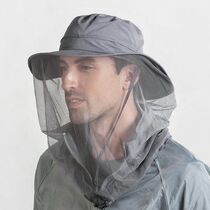 Fishing sunshade anti-UV hat quick-drying large-edge mesh anti-mosquito anti-catkin bee-covering face and neck sun hat 30