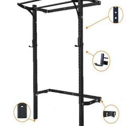 Wall squat rack multi-functional home commercial fitness equipment half-frame folding barbell free bench press all-in-one rack