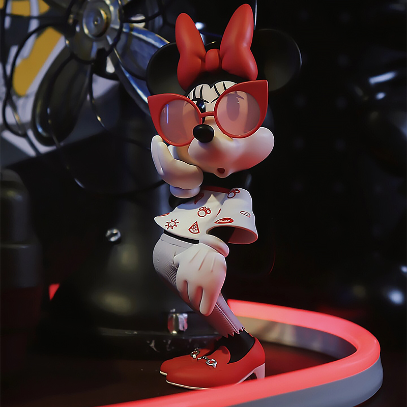 Morstorm Disney Sunglasses Minnie Mickey Mickey Mouse Doll Trendy Toy Figure 15cm Ornament New Year Gift
