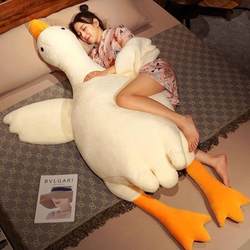 Japanese Big White Goose Pillow Stuffed Toy Big Goose Doll Rag Doll Bed Clip Leg Sleep