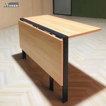 Folding training table and chair combination mobile splicing conference table long table canteen dining table multi-functional rollover long table