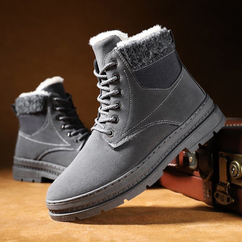 Snow Boots in winter warm and plugged northeast thickening cotton boots waterproof and anti-slip Korean edition of trend cotton boots Martin boots