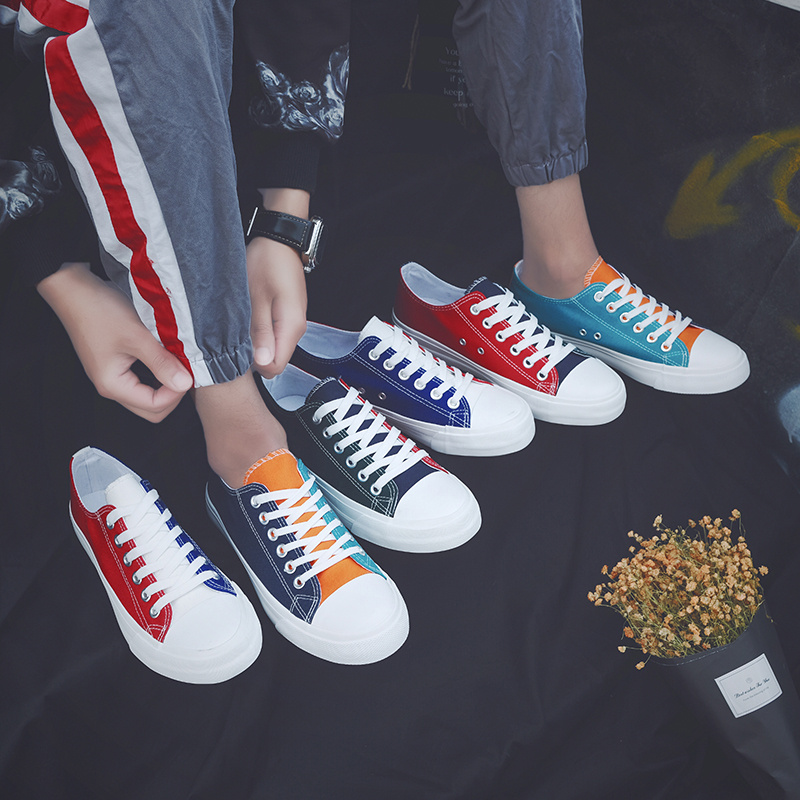 2023 Spring New Sails Shoes Men 100 Hitch Casual Board Shoes Mandarin Tide Shoes Low Bunch Trend Breathable Cloth Shoes Summer-Taobao