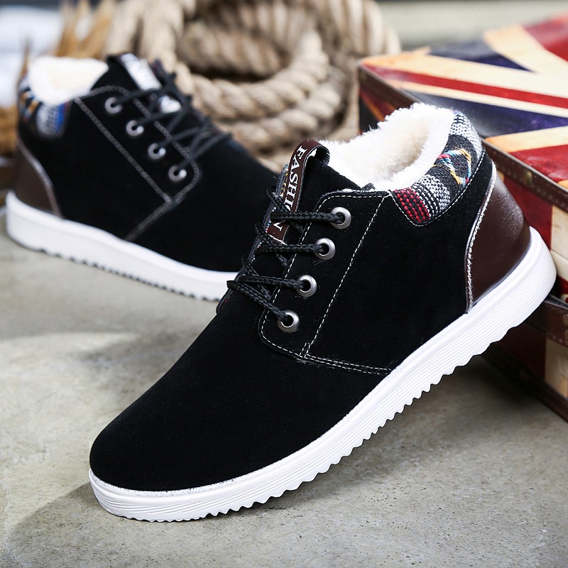 Cotton shoes men's winter warm plus velvet two cotton men's shoes 2022 new Korean version of the tide students all-match thick casual shoes