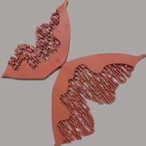 Factory made solid wood hanging paintings hotel entrance mural living room bedroom sofa background wall modern wooden relief