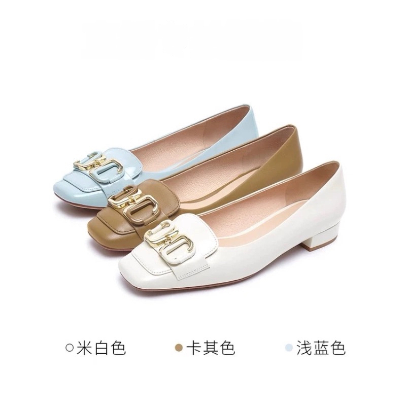 Special Offer: Laersdan New Fashion Square-Toe Buckle Low-Heeled Single Shoes, Same Style as in the Mall, 4m18801