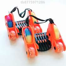 Learning Storm Shoelaces Quadrugoluminescent PU Children Wheel Slide Wind Fire Skate Assisted Starry Airwheel Slippers Light Wheel Wheels