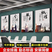 Corporate Culture Office Decorative Painting Company Culture Wall Conference Room Hanging Painting Inspirational Slogan Corridor Wall Mural