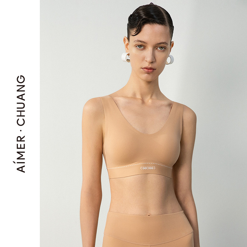 Aimer Chuang Invisible Vest-Style Bra Without Underwire, Seamless Foundation Liquid, New Commuter Style