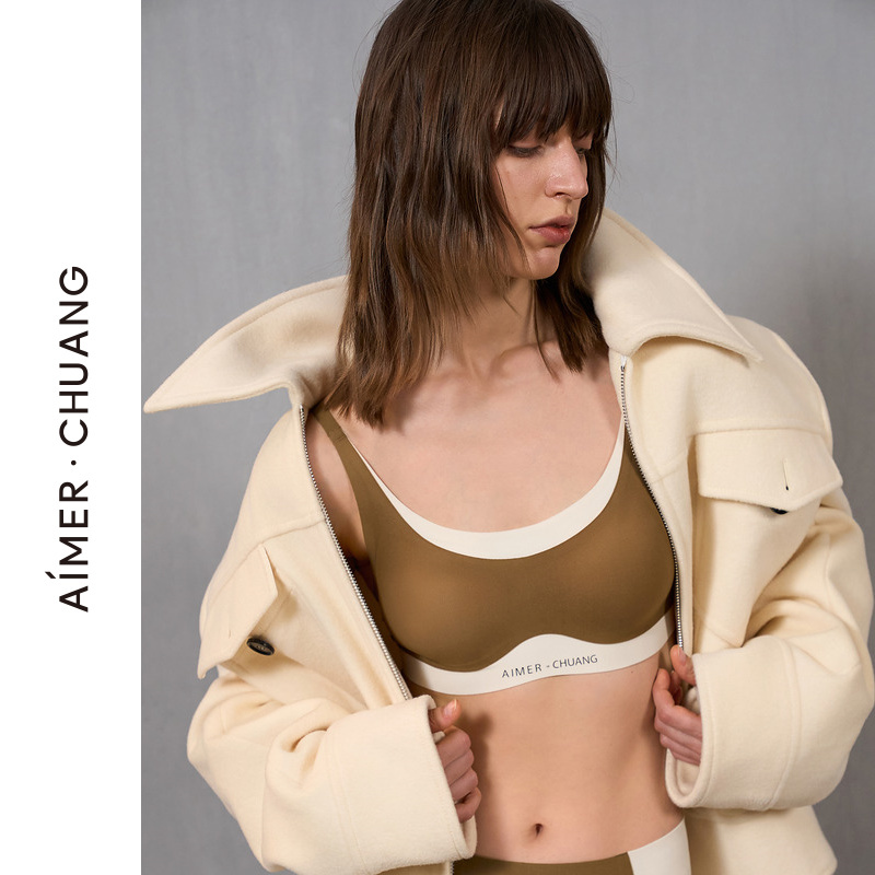 Aimer Chuang/Aimer Chuang Origin 3 Round Neck Wireless Bra Breathable Underwear for Women Ca171371