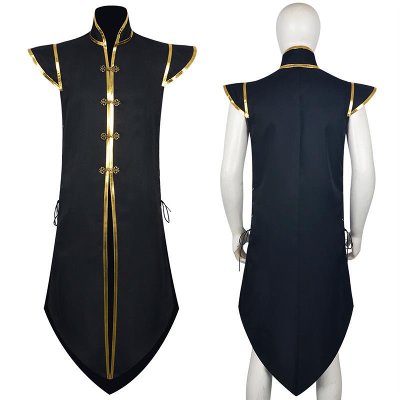 Medieval Renaissance Cosplay Costume Men's Vest Viking Sleeveless Long Vest Halloween Costume Jacket Medieval Renaissance Cosplay Costume Men's Vest Viking Sleeveless Long Vest Halloween Costume Jacket