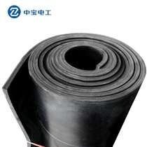 Zhongbao Electrician 10KV 5mm thick 1*10 meters roll ordinary insulating rubber mat non-slip floor mat black for power distribution room