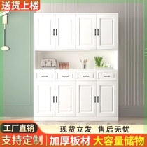 Solid wood sideboard household sideboard high cabinet one-piece wall cabinet modern simple high-end display cabinet living room storage cabinet
