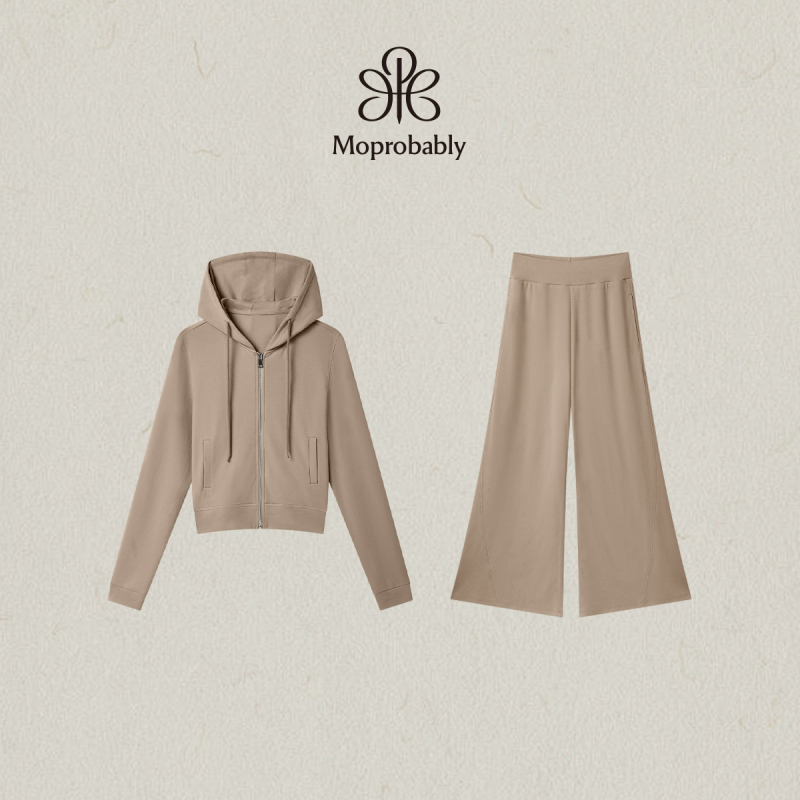 Li Ynuo Mpby's High-End Slim-Fit Zip-Up Hoodie Set Is a Fashionable and Casual Two-Piece Set