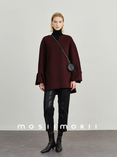 MOSIIMORII【沐光之域】冬季短款大衣女2025新款绵羊毛双面呢外套