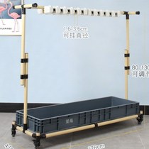 Movable mop rack floor-standing metal broom storage mop rack composite pipe hanger