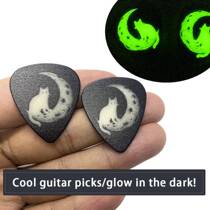 5pcs 0 71mm Luminous Guitar Picks Celluloid Animal Cat Plect