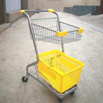 Supermarket shopping cart small trolley double-decker trolley ktv trolley home convenience store shopping mall shopping manufacturer