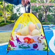 Childrens mesh eyeballs extra large storage bag cleaning breathable ball large capacity mesh bag white ocean storage basket