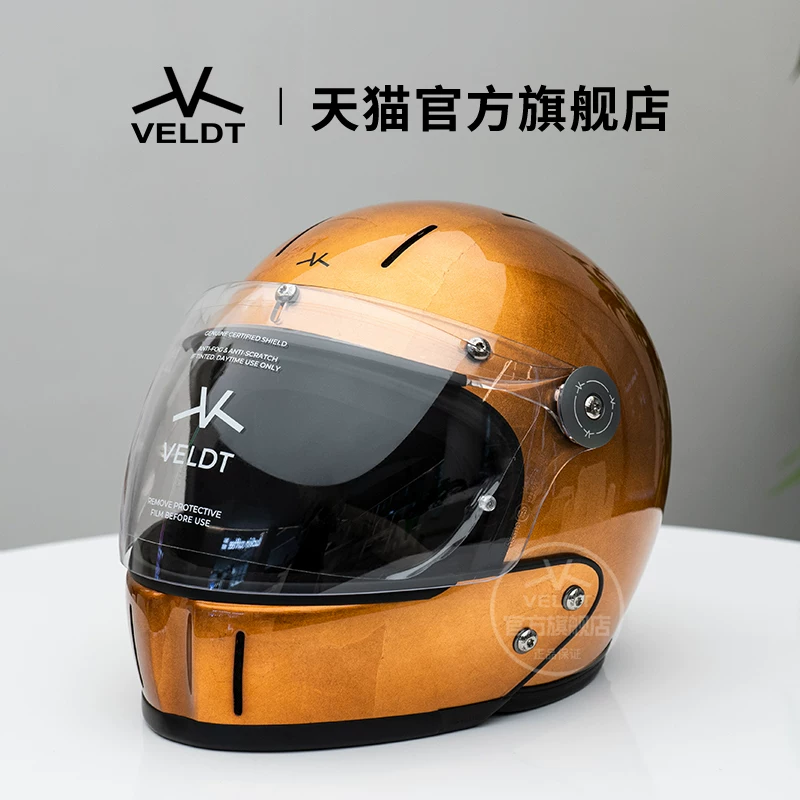 Карбоновый ретро-шлем VELDT подходит для мотоциклов с полной защитой Triumph Harley, комбинированный шлем Velт