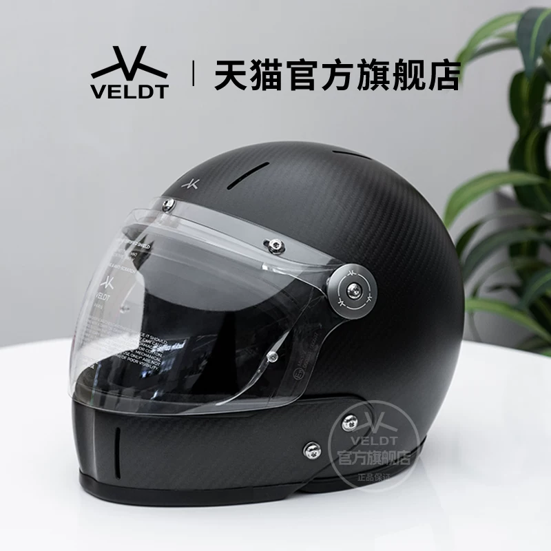 Карбоновый ретро-шлем VELDT подходит для мотоциклов с полной защитой Triumph Harley, комбинированный шлем Velт