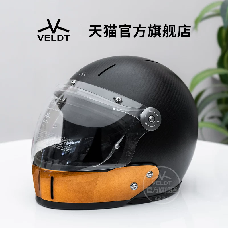 Карбоновый ретро-шлем VELDT подходит для мотоциклов с полной защитой Triumph Harley, комбинированный шлем Velт