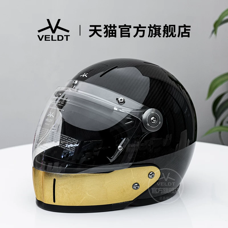 Карбоновый ретро-шлем VELDT подходит для мотоциклов с полной защитой Triumph Harley, комбинированный шлем Velт
