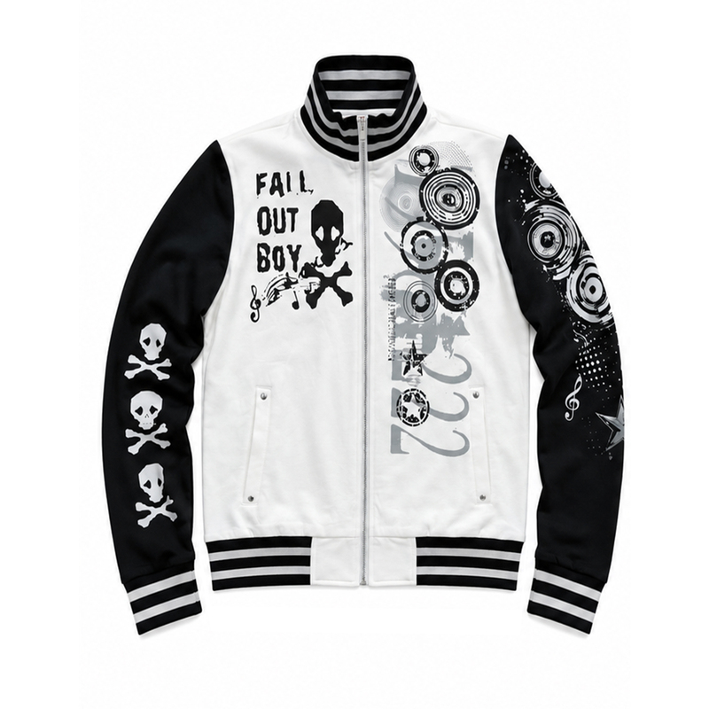 Paiki Dynamic Sports Style Jacket Millennium Light Subculture Cardigan Stand Collar Sweatshirt Skull Slim Fit Jacket Paiki Dynamic Sports Style Jacket Millennium Light Subculture Cardigan Stand Collar Sweatshirt Skull Slim Fit Jacket