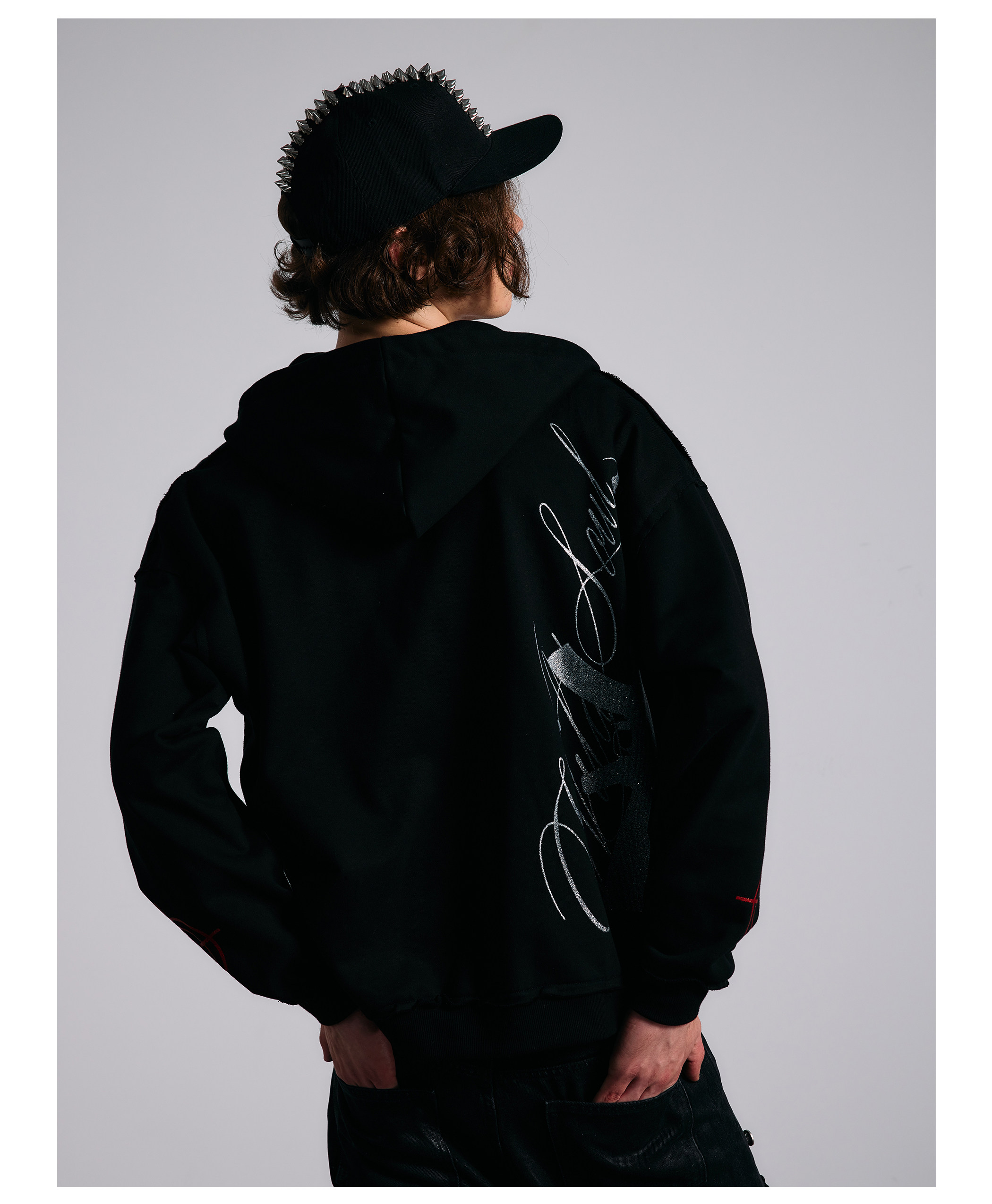 PAIKI Glitter Gun Zip-Up Hoodie