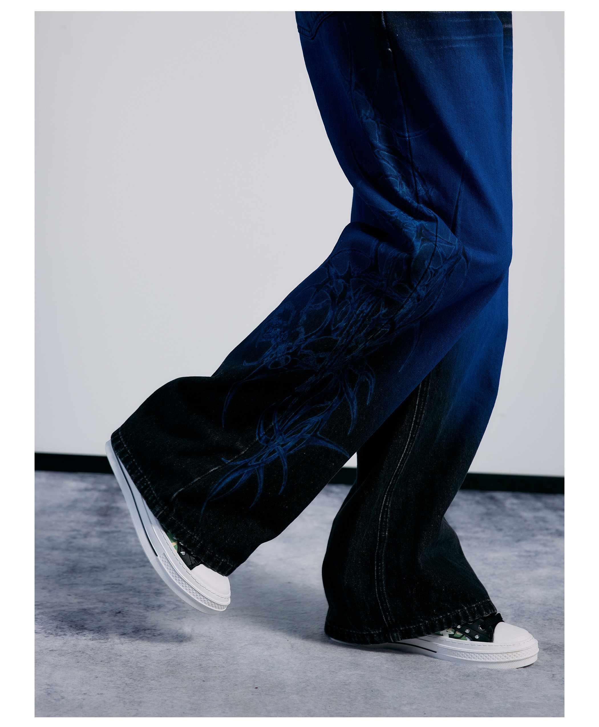 PAIKI Ice Flame Totem Straight-Leg Jeans