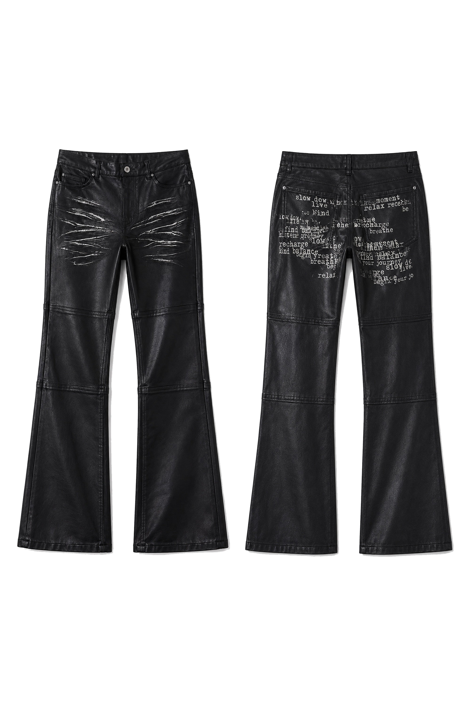 PAIKI Waxed Slim-Fit Jeans