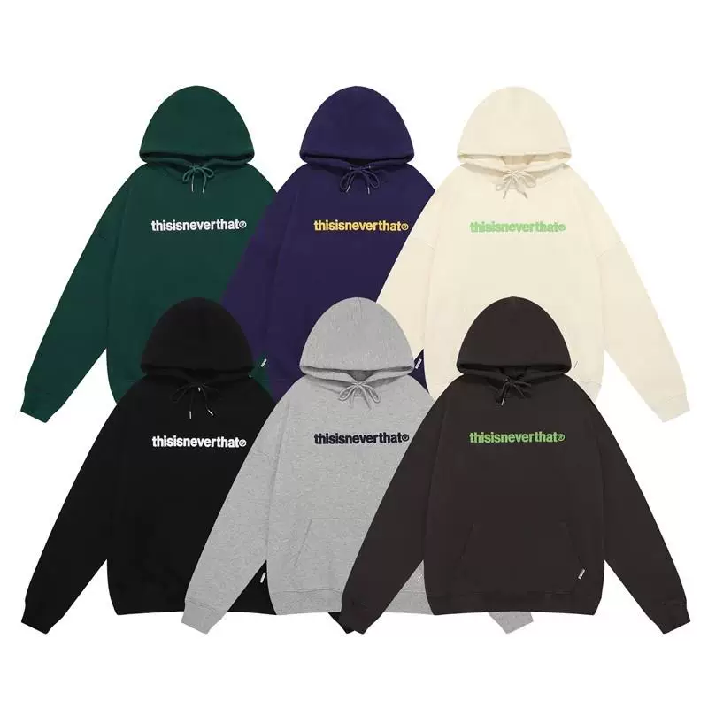 Корейский Thisisneverthat классическая вышивка алфавита свободная мужская худи HOODIES