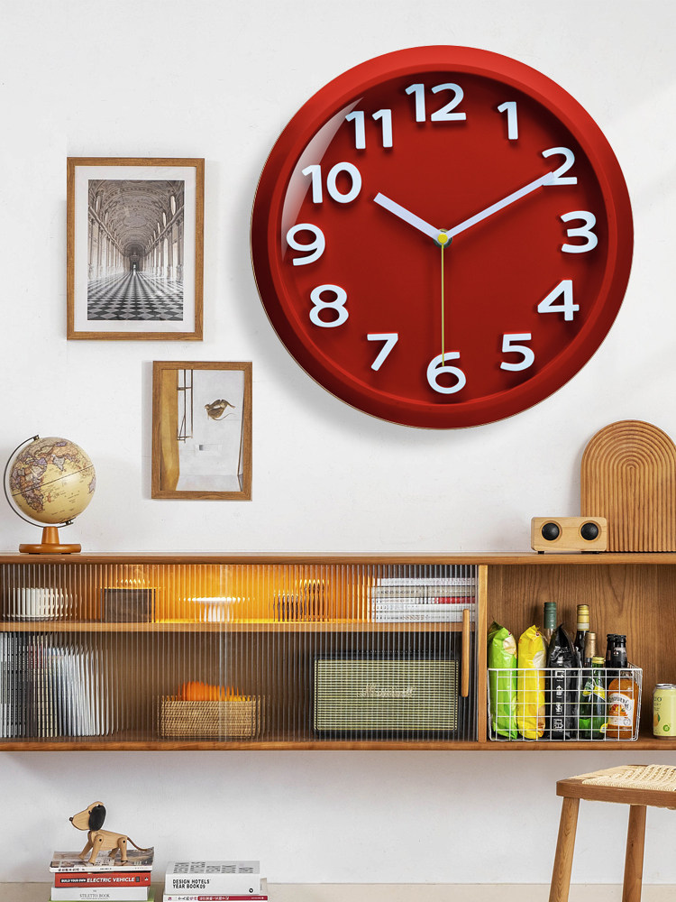 Simple and Stylish Three-Dimensional Digital Wall Clock for Study and Bedroom, Minimalist Candy-Colored Personalized Decorative Wall Clock