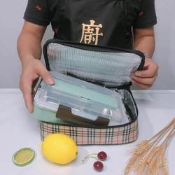 Huangchaozhou 열 단열 옥스포드 천으로 점심 가방 휴대용 도시락 상자 학생 뜨거운 판매 가방 벤토 가방 격자 직사각형 직사각형