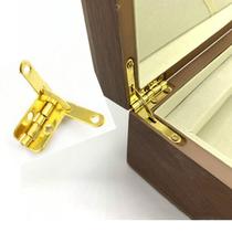 10Pcs Antique Bronze Hinge Support Frame Jewelry Wine Case W