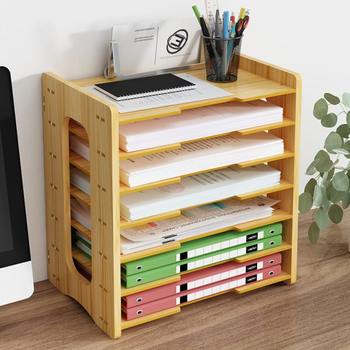 Factory promotion xyt file rack vertical bookcase frame desktop stationery storage box classification column storage rack office supplies large