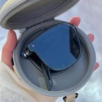 Folding sunglasses for women summer brown UV protection sunscreen 2023 new high-end sunglasses polarized men