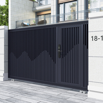 Courtyard sliding door wrought iron aluminum alloy villa door garden community door stainless steel rural yard electric door