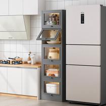 Kitchen rack floor-standing multi-layer cabinet storage cabinet multi-functional cupboard cabinet storage cabinet microwave storage cabinet