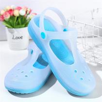 Hole Dongle Shoes Women Jelly Soft-bottom Sandals 2020 Summer New Beach Shoes Non-slip Thick Bottom Slippers